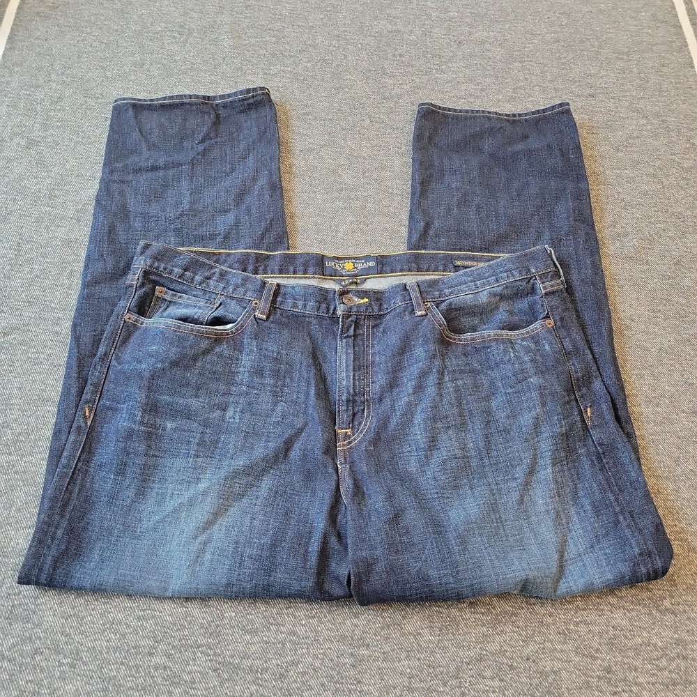 Lucky Brand Jeans Men's 42x32 361 Vintage Straight Leg Fit Dark Wash Relaxed